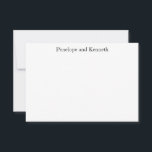 Moderne Minimalistische Schwarz-weiße klassische T Dankeskarte<br><div class="desc">Moderne Minimalistische Schwarz-weiße Klassik Typografie Danke Karte</div>