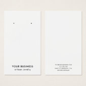 Moderne Minimalistische Schwarz-weiße Schmuckkarte (Vorne & Hinten)