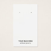 Moderne Minimalistische Schwarz-weiße Schmuckkarte (Vorderseite)