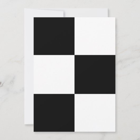 Moderne Minimalistische Schwarz-weiße TIles Save The Date (Rückseite)