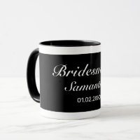 Moderne Minimalistische Schwarze Brautjungfrau Hoc