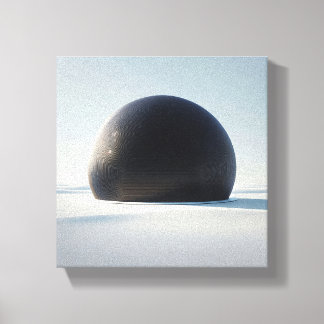 Moderne minimalistische schwarze Domkunst - Abstra Leinwanddruck