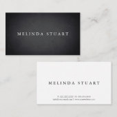 Moderne Minimalistische Schwarze Halbpension Visitenkarte (Vorne/Hinten)