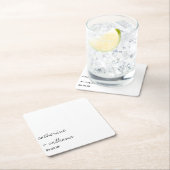 Moderne Minimalistische Schwarze Hochzeit Rechteckiger Pappuntersetzer (Vor Ort)