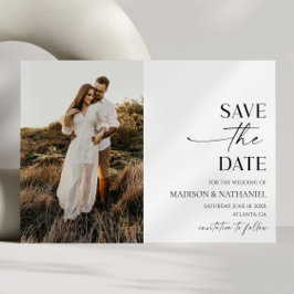 Moderne Minimalistische Schwarze Hochzeit Save The Date