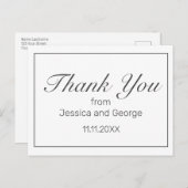 Moderne Minimalistische Schwarze Hochzeit Vielen D Postkarte (Vorne/Hinten)