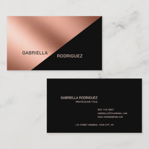 Moderne Minimalistische Schwarze Professionelle Vi Visitenkarte