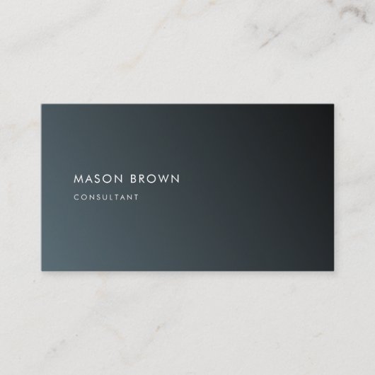 Moderne Minimalistische Schwarze Profi Visitenkarte (Vorderseite)