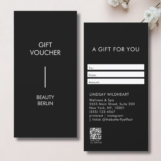 Moderne minimalistische schwarze QR-Code-Geschenkg