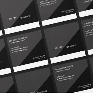 Moderne minimalistische schwarze quadratische Visi Visitenkarte