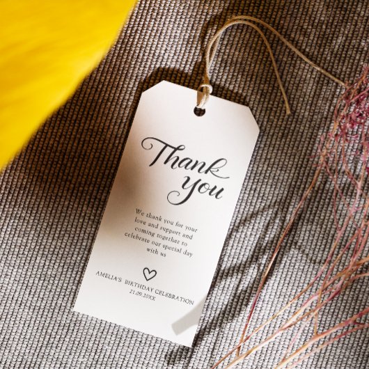 Moderne Minimalistische Schwarze Schrift Vielen Da Geschenkanhänger