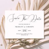 Moderne Minimalistische Schwarze Schriftzeichen Save The Date