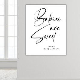 Moderne Minimalistische schwarze Script-Babys sind Poster
