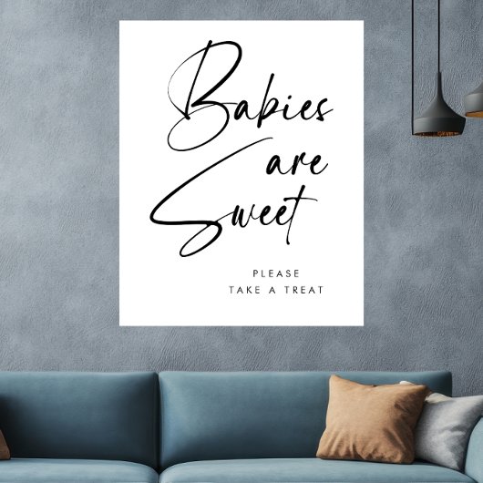 Moderne Minimalistische schwarze Script-Babys sind Poster