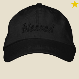 Moderne minimalistische schwarze segensreiche Kurs Bestickte Baseballkappe