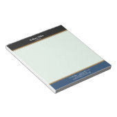 Moderne Minimalistische schwarze Streifen Notizblock (angewinkelt)