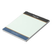 Moderne Minimalistische schwarze Streifen Notizblock (Rotiert)