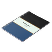 Moderne Minimalistische schwarze Streifen Notizblock (Linke Seite)