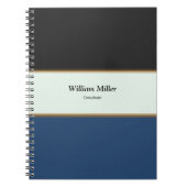 Moderne Minimalistische schwarze Streifen Notizblock (Vorderseite)