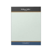 Moderne Minimalistische schwarze Streifen Notizblock (Rotiert)