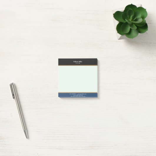 Moderne Minimalistische schwarze Streifen Post-it Klebezettel (Büro)