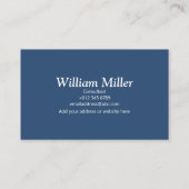 Moderne Minimalistische schwarze Streifen Visitenkarte (Rückseite)