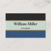 Moderne Minimalistische schwarze Streifen Visitenkarte (Vorderseite)