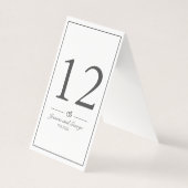 Moderne Minimalistische Schwarze Tischnummer (Vorderseite)