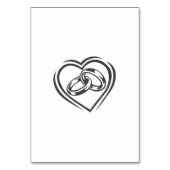 Moderne Minimalistische Schwarze Tischnummer (Rückseite)