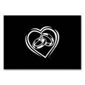 Moderne Minimalistische Schwarze Tischnummer (Rückseite)