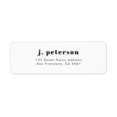 Moderne Minimalistische schwarze Typografie-Rückse (Vorne)