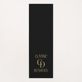 Moderne Minimalistische Schwarze Übungsmatte Yogamatte (Vorderseite)