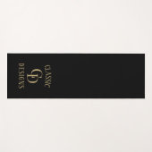 Moderne Minimalistische Schwarze Übungsmatte Yogamatte (Vorderseite (Horizontal))