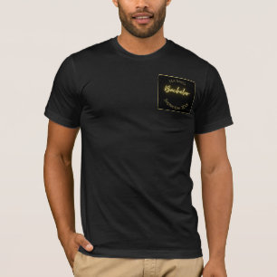 Moderne minimalistische schwarze und goldene Jungg T-Shirt