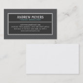 Moderne Minimalistische schwarze Visitenkarte (Vorne/Hinten)