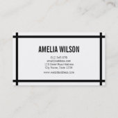 Moderne Minimalistische Schwarzweiß-Grenzen und We Visitenkarte (Rückseite)