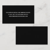 Moderne Minimalistische Schwarzweiß-Hochzeitswebsi Begleitkarte (Vorne/Hinten)