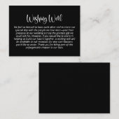 Moderne Minimalistische Schwarzweißtexte wünschen Begleitkarte (Vorne/Hinten)