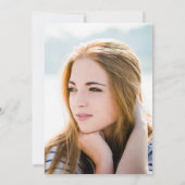 Moderne Minimalistische Script 3 Foto Graduation P (Rückseite)