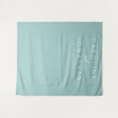 Moderne Minimalistische Script Aqua Custom Wedding Wandteppich (Vorderseite (Horizontal))