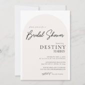 Moderne Minimalistische Script Bridal Dusche Einla Einladung (Vorderseite)