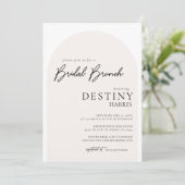 Moderne Minimalistische Script Bridal Dusche Einla Einladung (Stehend Vorderseite)