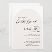 Moderne Minimalistische Script Bridal Dusche Einla Einladung (Vorne/Hinten)
