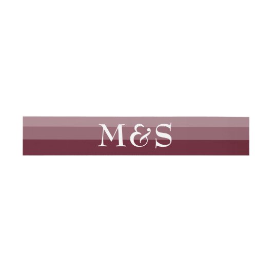 Moderne Minimalistische Script Burgundy Wedding Einladungsbanderole (Flach)
