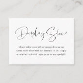 Moderne Minimalistische Script-Display-Dusche Begleitkarte (Vorderseite)
