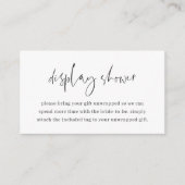 Moderne Minimalistische Script-Display-Dusche Begleitkarte (Vorderseite)