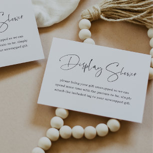 Moderne Minimalistische Script-Display-Dusche Begleitkarte
