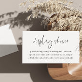 Moderne Minimalistische Script-Display-Dusche Begleitkarte