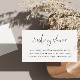 Moderne Minimalistische Script-Display-Dusche Begleitkarte