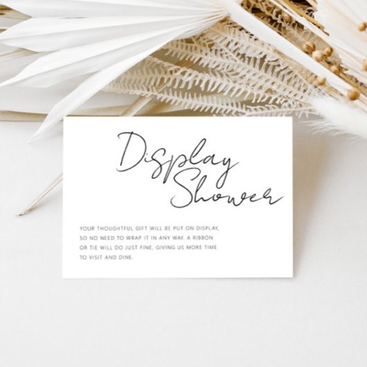 Moderne Minimalistische Script-Display-Showeinlage Begleitkarte